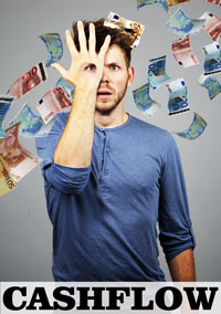 Cashflow is een dynamische voorstelling over geldgedrag en schulden. Jongeren komen steeds sneller in aanraking met verleidingen om geld uit te geven.